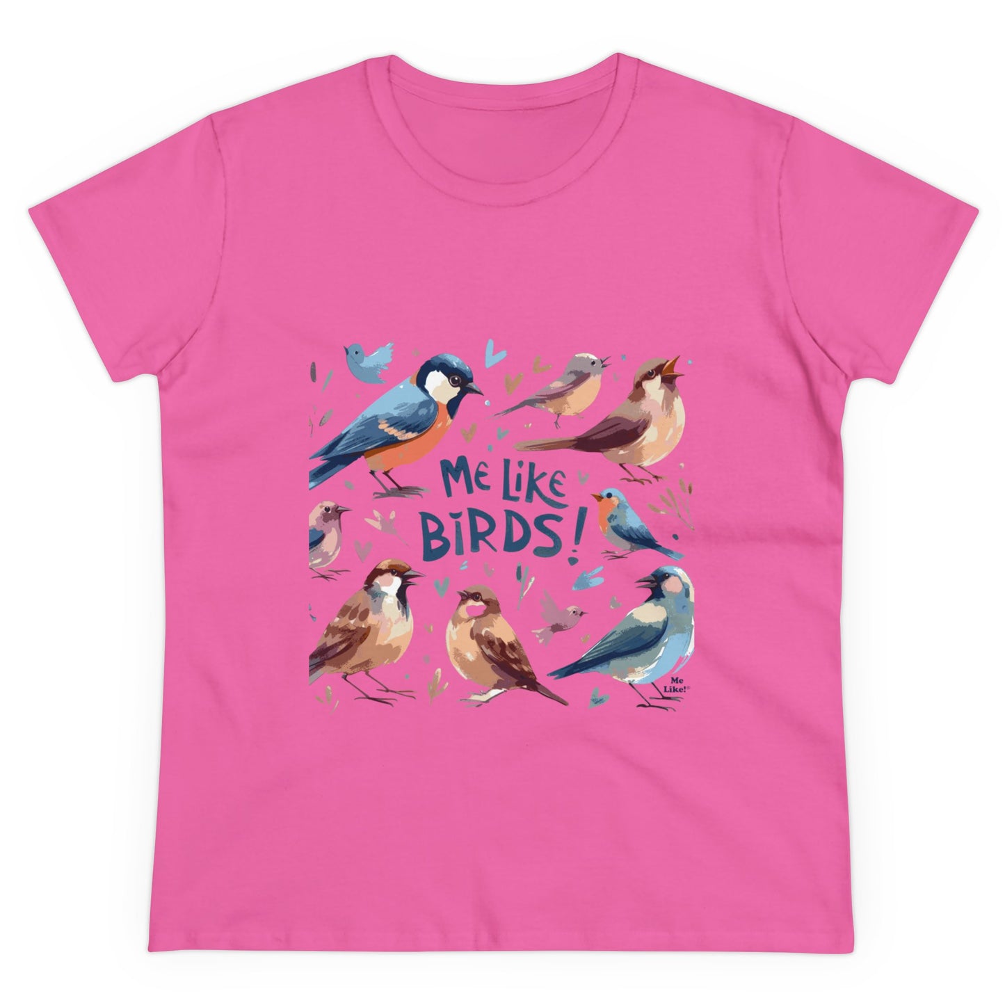 Me Like Birds! - Women's Heavy Cotton Tee - (Birds #2)