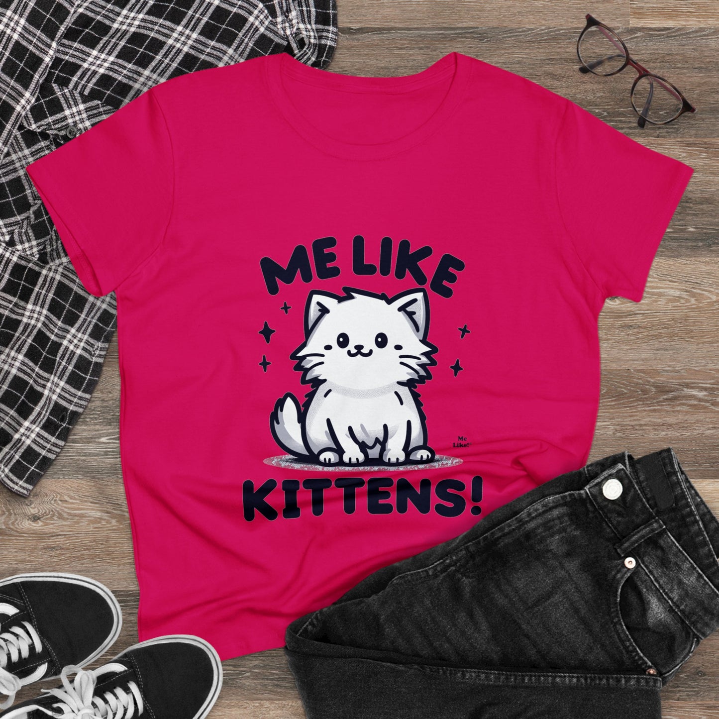 Me Like Kittens! - Women's Heavy Cotton Tee - (#1)