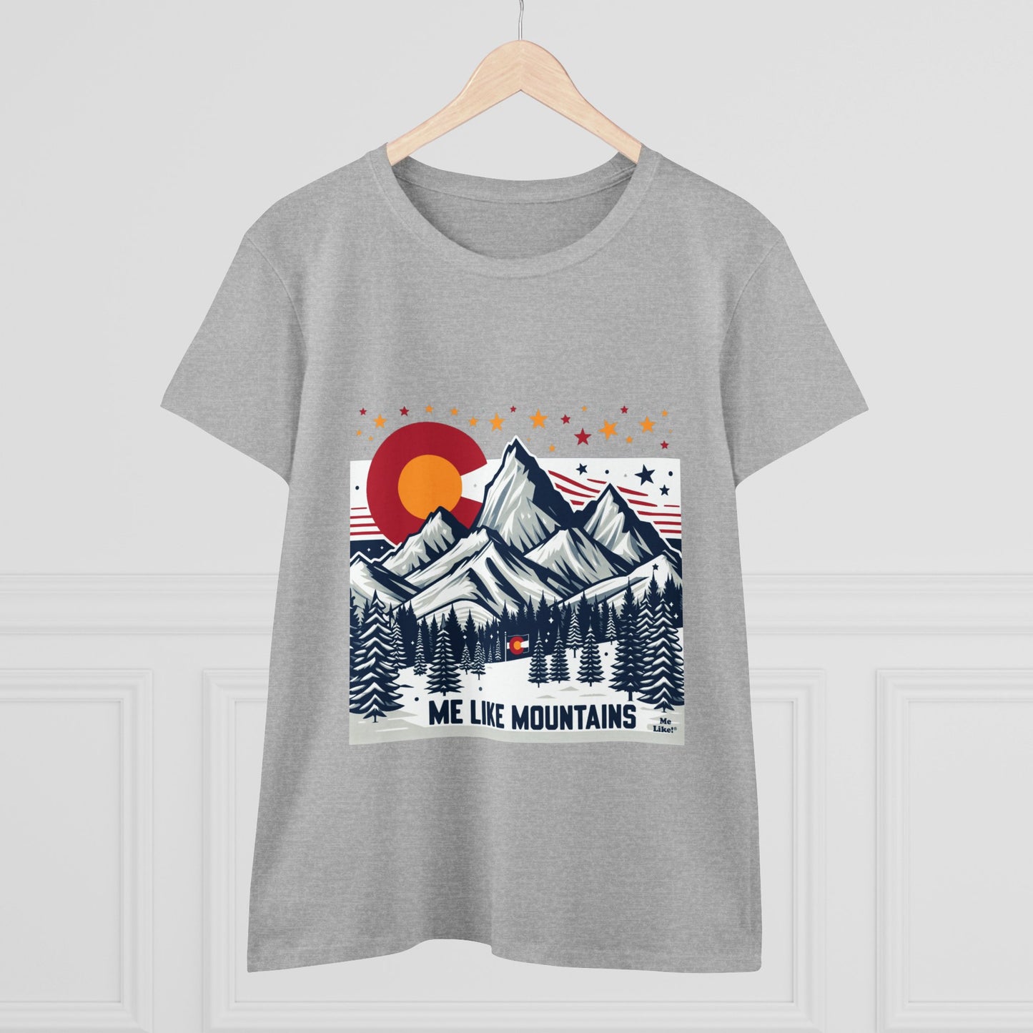 Me Like Mountains! - Women's Heavy Cotton Tee - (Mountains #6)