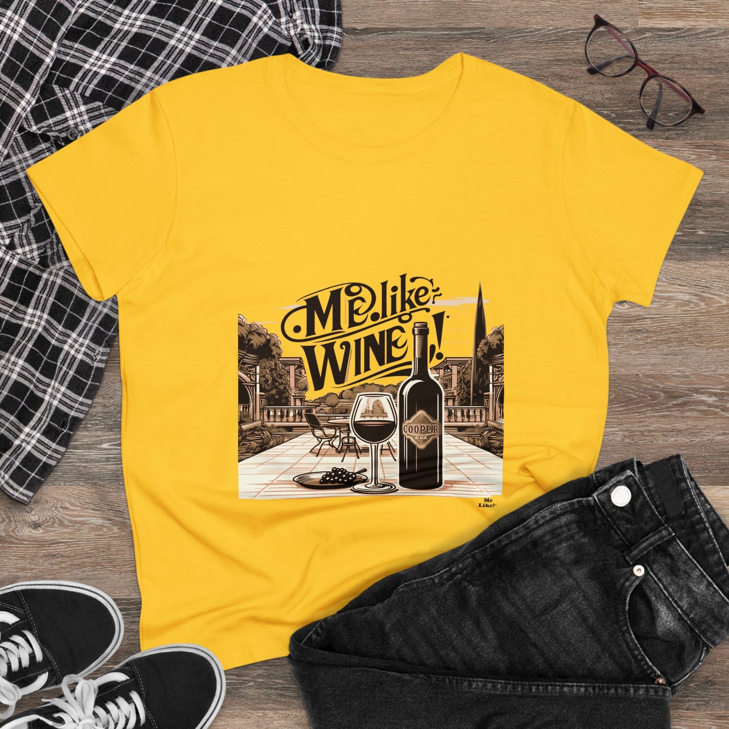 Women's Heavy Cotton Tee - Me Like Wine! (#4)