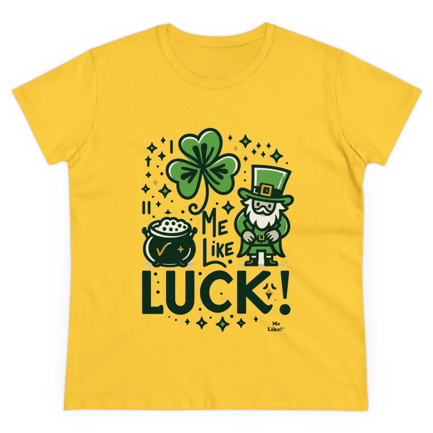 Me Like Luck! - Women's Heavy Cotton Tee - (St. Patrick's Day #4)