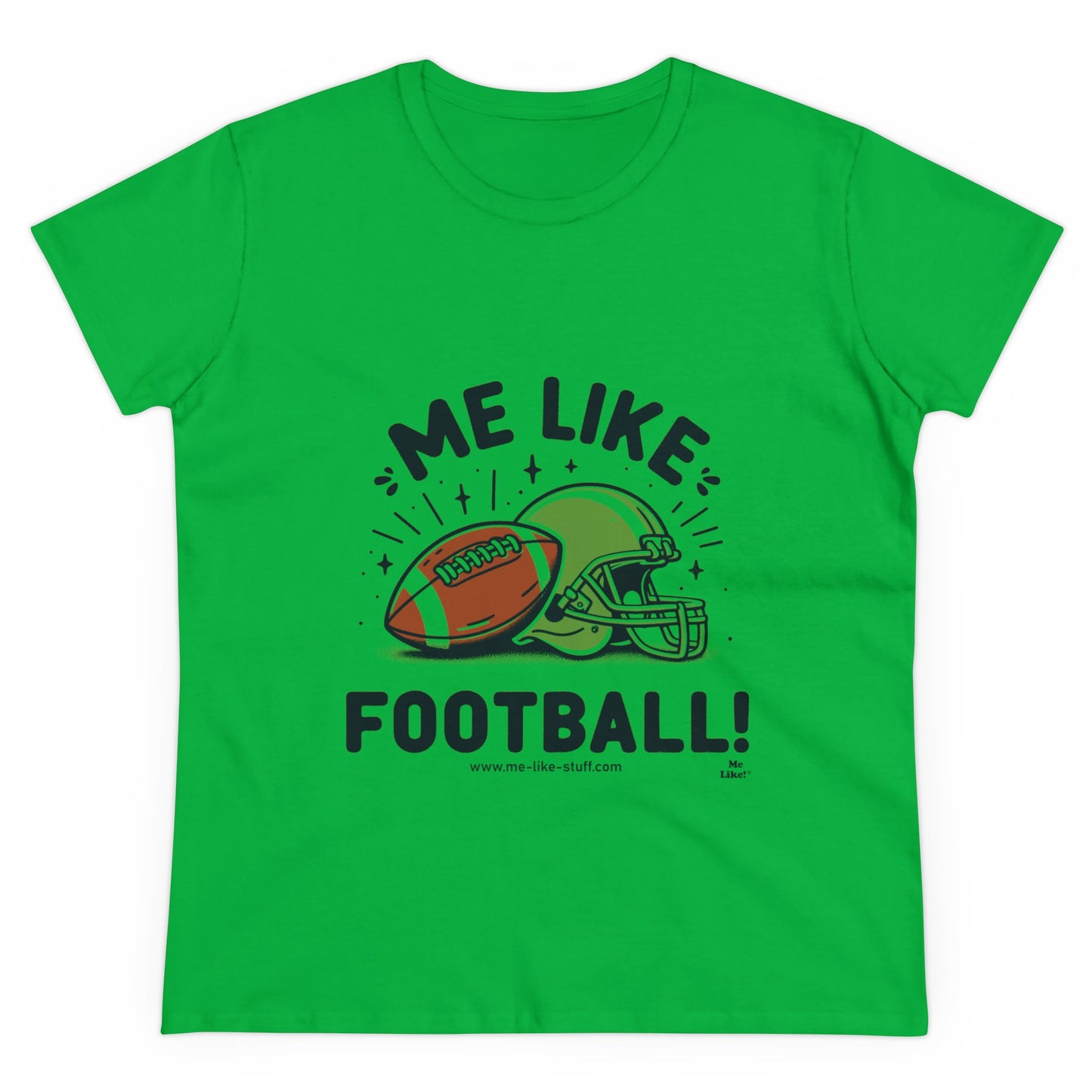 Me Like Football! - Women's Heavy Cotton Tee - (Football #1)