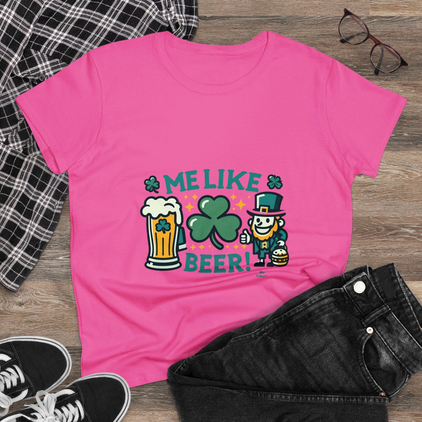 Me Like Beer! - Women's Heavy Cotton Tee - (St. Patrick's Day #1)