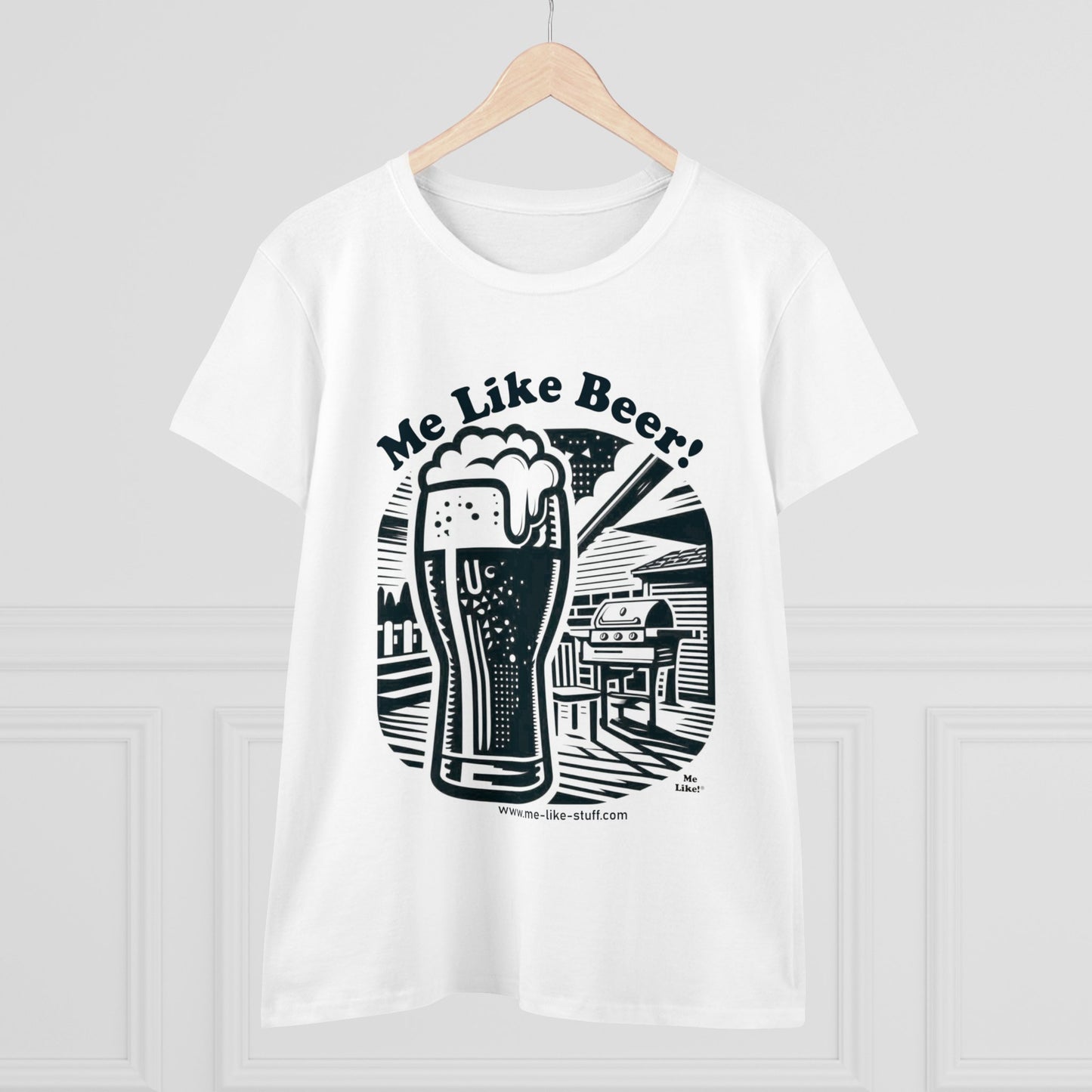 Women's Heavy Cotton Tee - Me Like Beer! (#1)