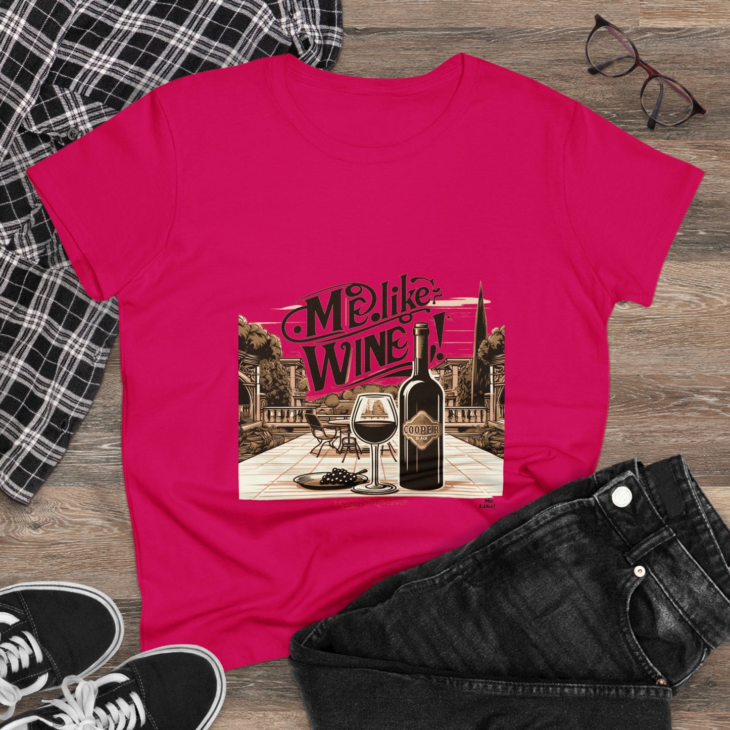 Women's Heavy Cotton Tee - Me Like Wine! (#4)