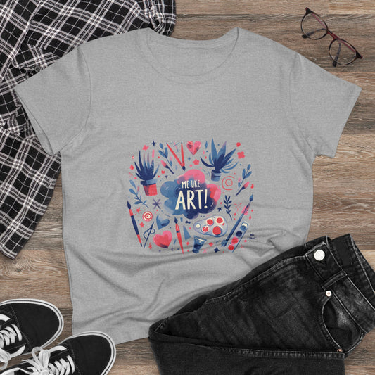 Me Like Art - Women's Heavy Cotton Tee - (Art #3)