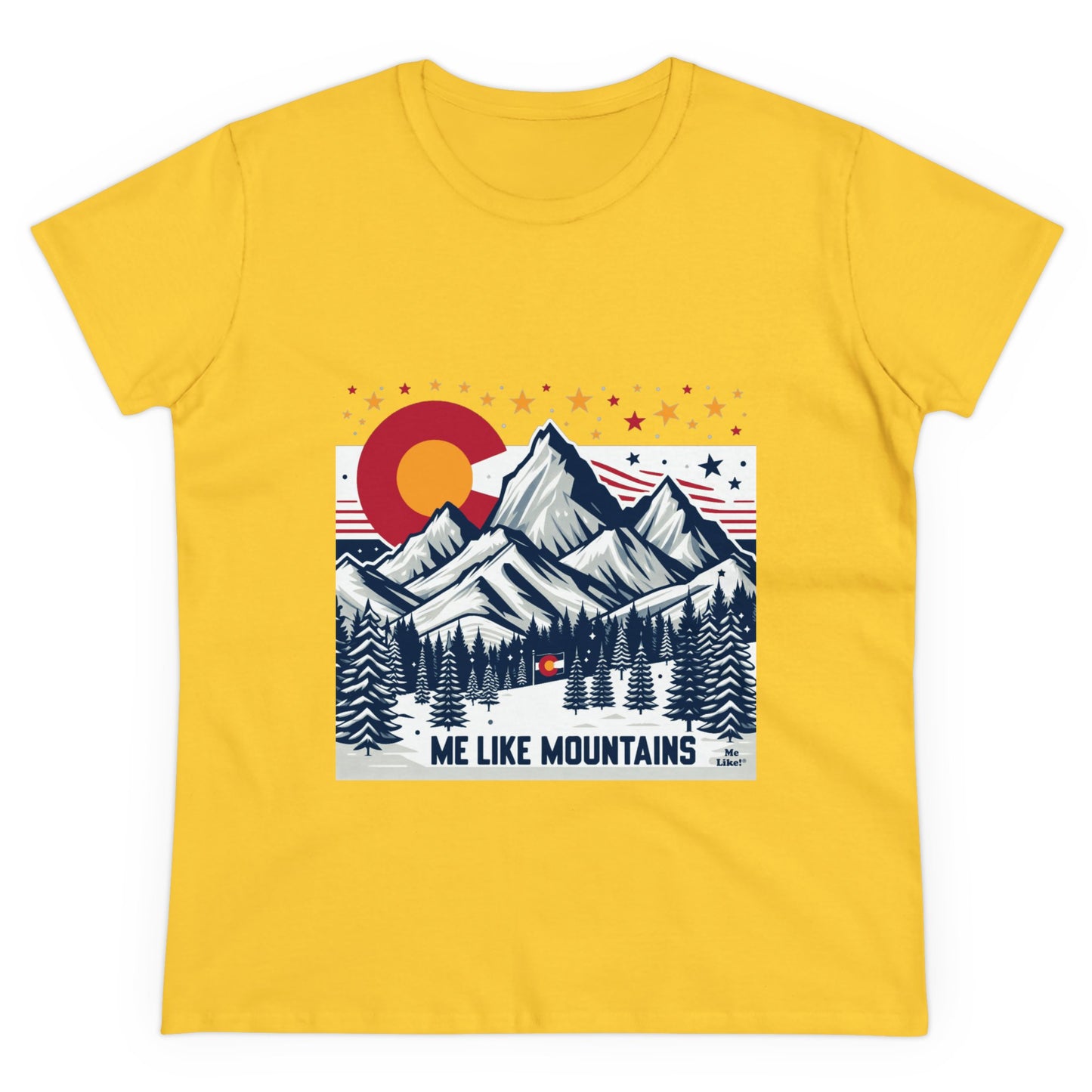 Me Like Mountains! - Women's Heavy Cotton Tee - (Mountains #6)