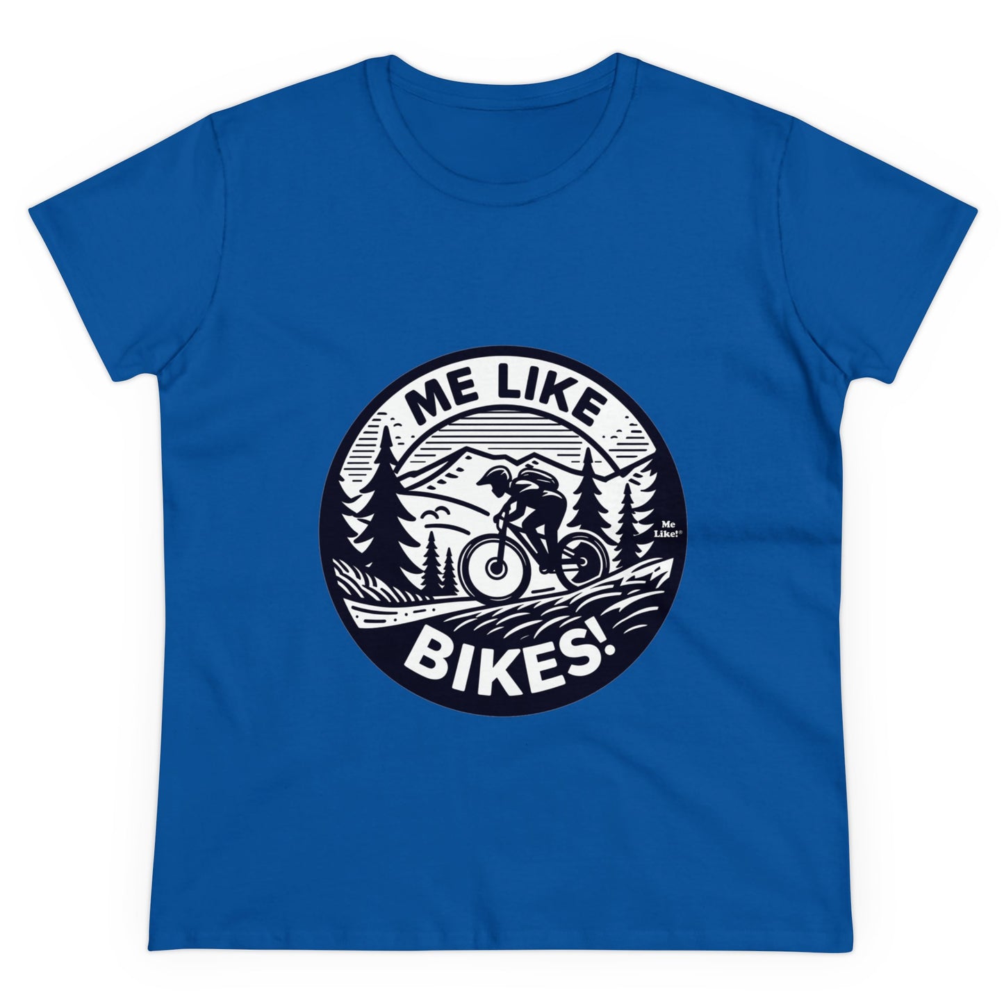 Me Like Bikes! - Women's Heavy Cotton Tee - (Mountain Bike #4)