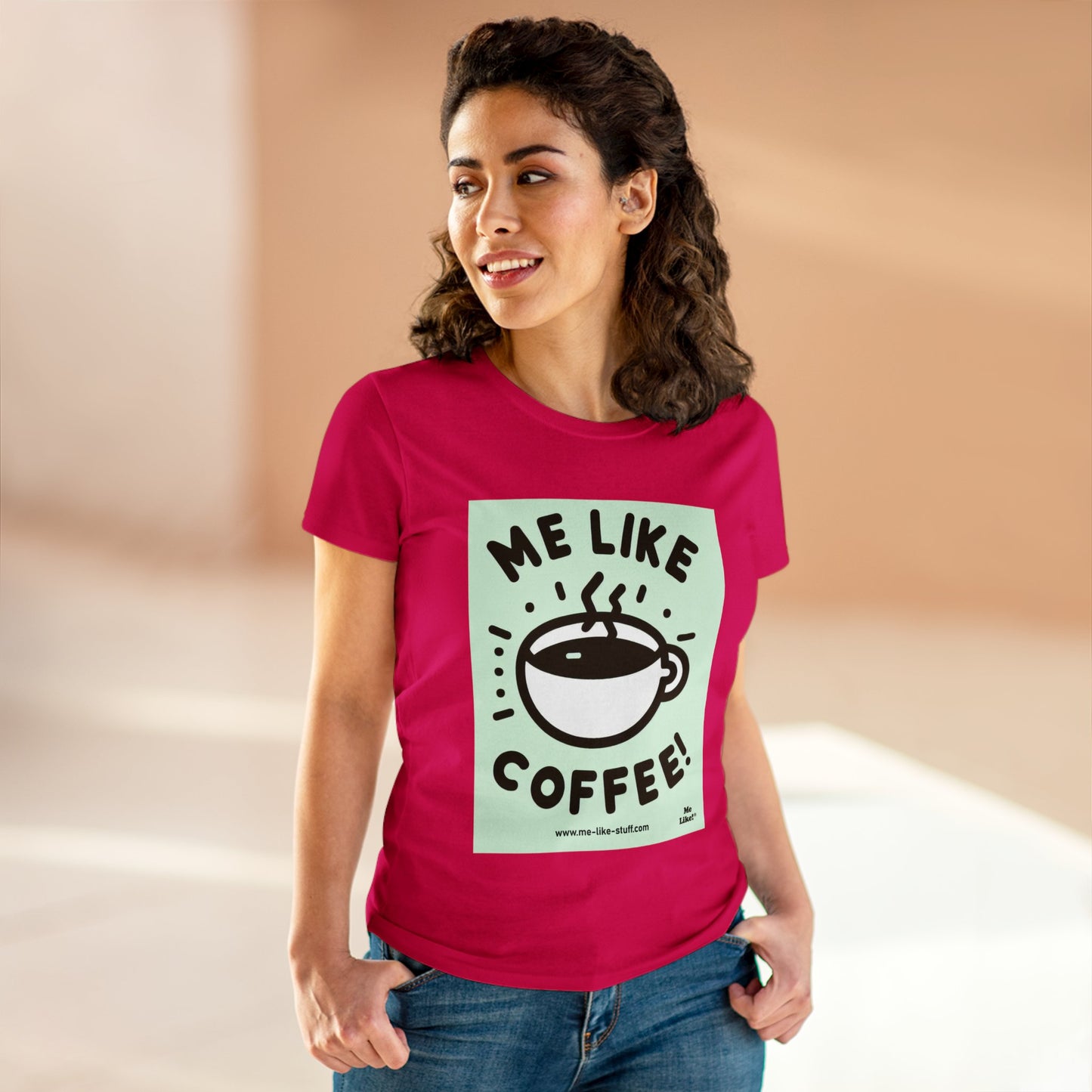 Women's Heavy Cotton Tee - Me Like Coffee! (#2)