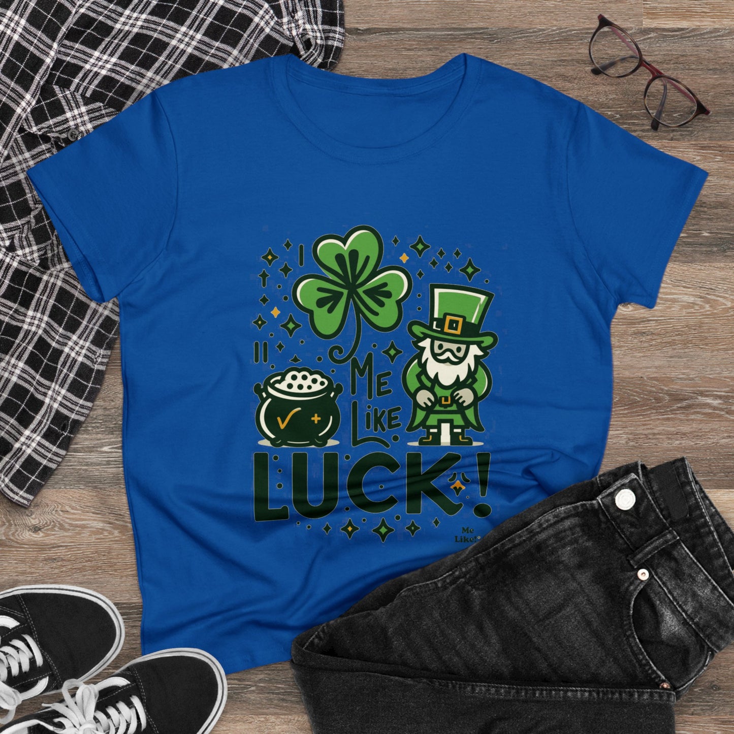 Me Like Luck! - Women's Heavy Cotton Tee - (St. Patrick's Day #4)