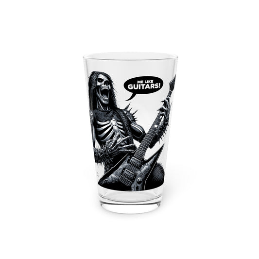 Me Like Guitars! - Pint Glass, 16oz - Heavy Metal #4