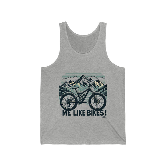 Me Like Bikes! - Unisex Jersey Tank - (Mountain Bike #5)