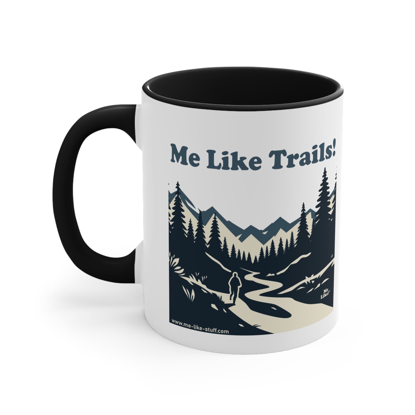 Accent Coffee Mug, 11oz - Me Like Trails! (#1)