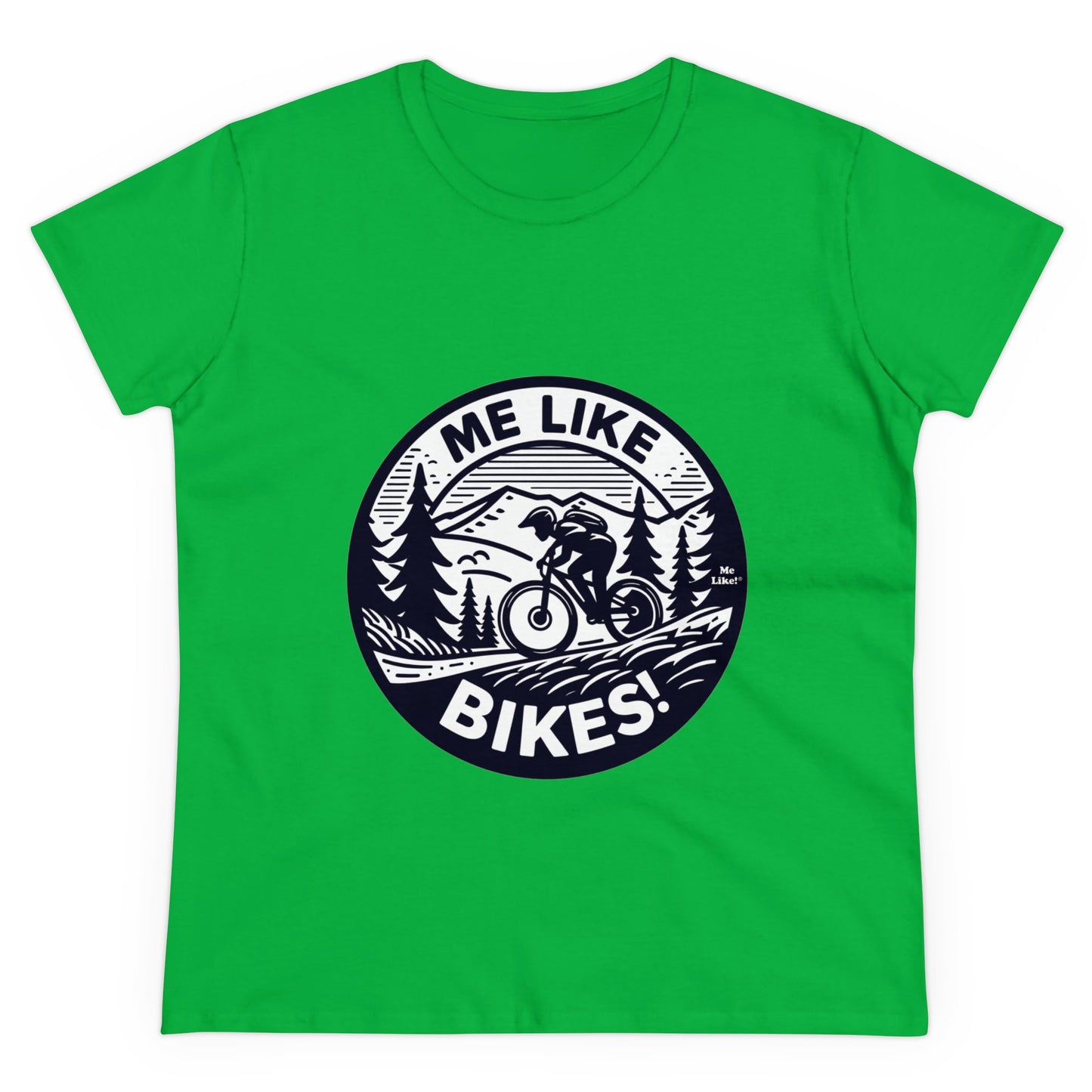 Me Like Bikes! - Women's Heavy Cotton Tee - (Mountain Bike #4)