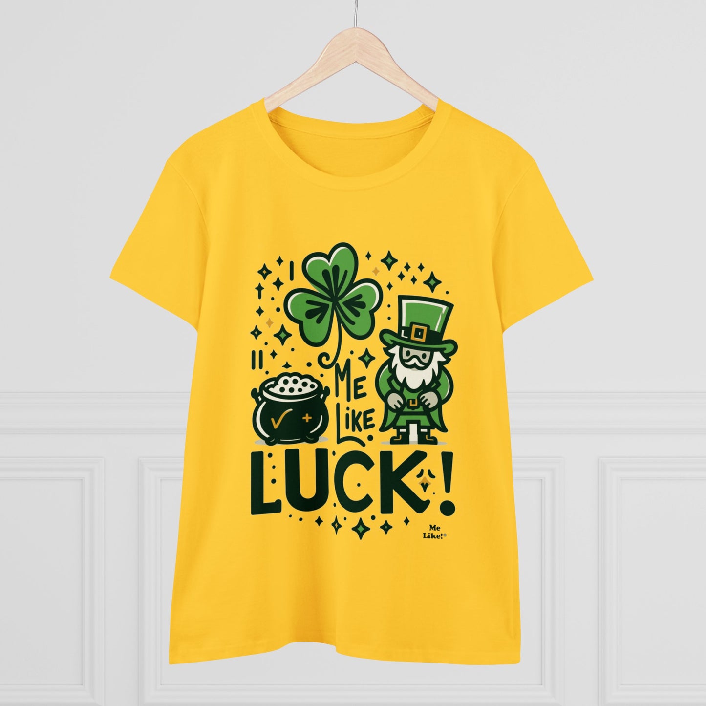 Me Like Luck! - Women's Heavy Cotton Tee - (St. Patrick's Day #4)