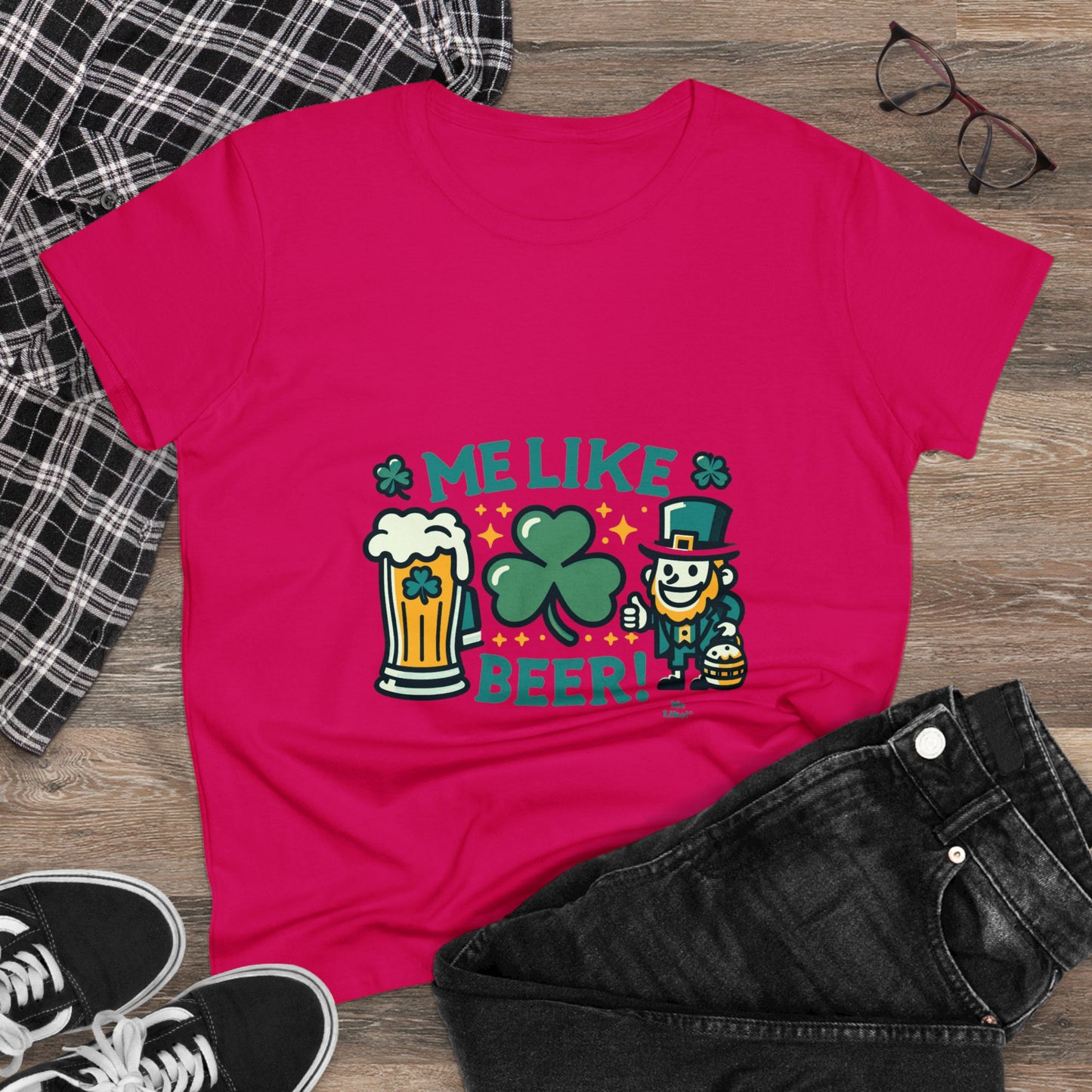 Me Like Beer! - Women's Heavy Cotton Tee - (St. Patrick's Day #1)