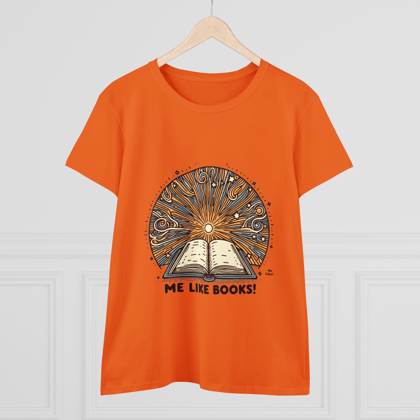 Me Like Books! - Women's Heavy Cotton Tee - (Books #2)