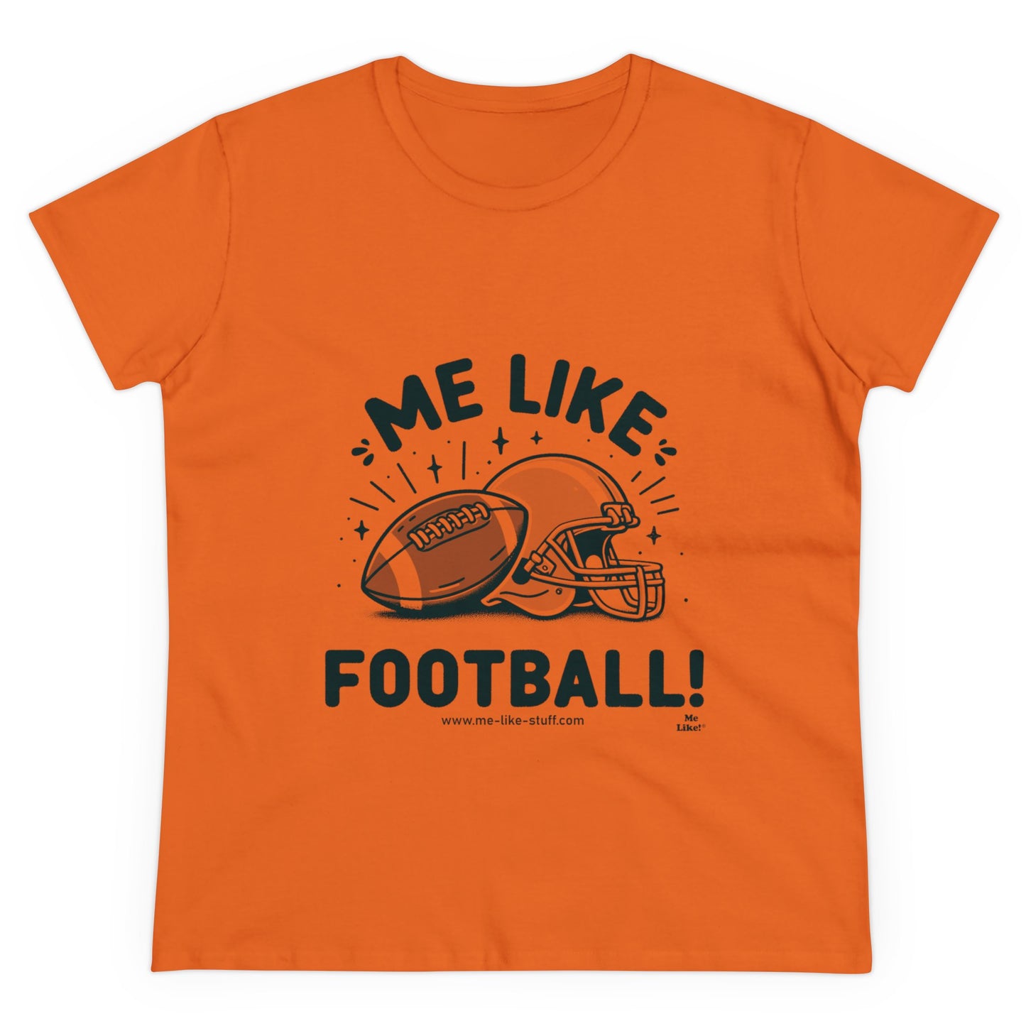 Me Like Football! - Women's Heavy Cotton Tee - (Football #1)