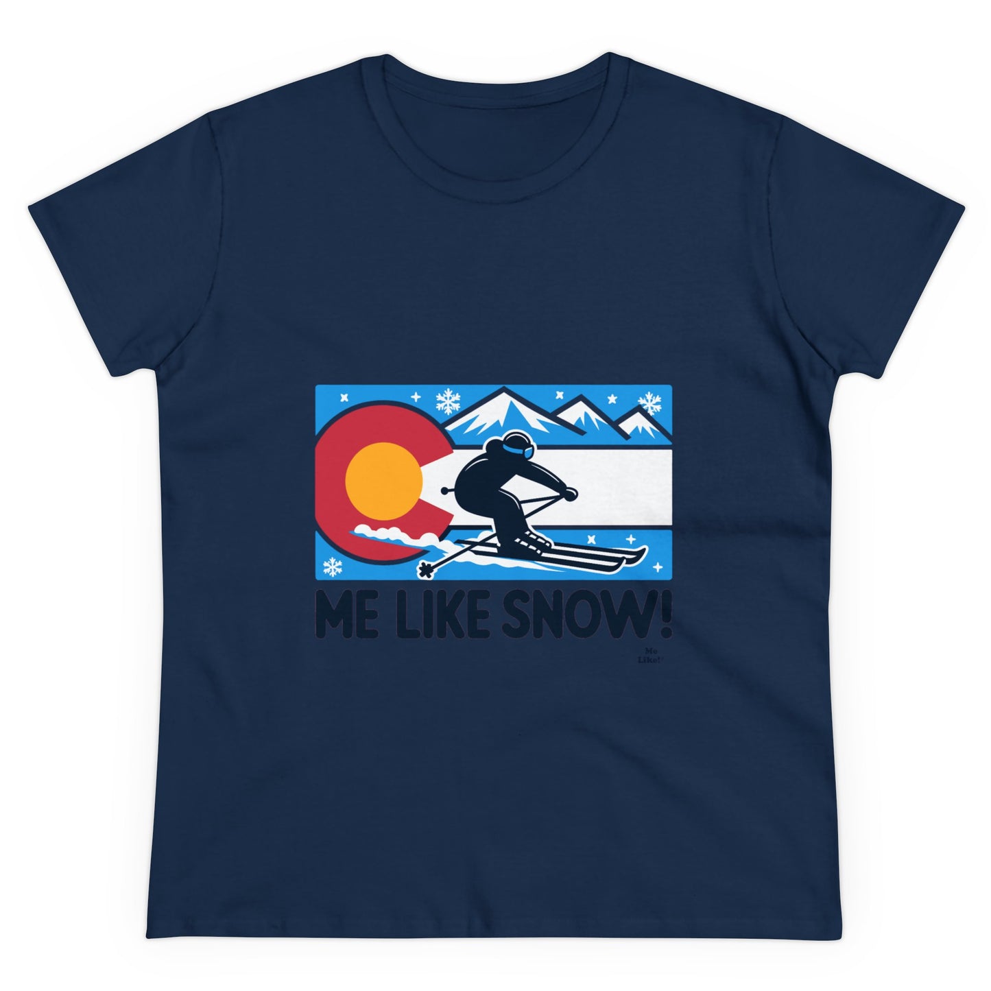 Me Like Snow! - Women's Heavy Cotton Tee - (Ski Colorado #1)