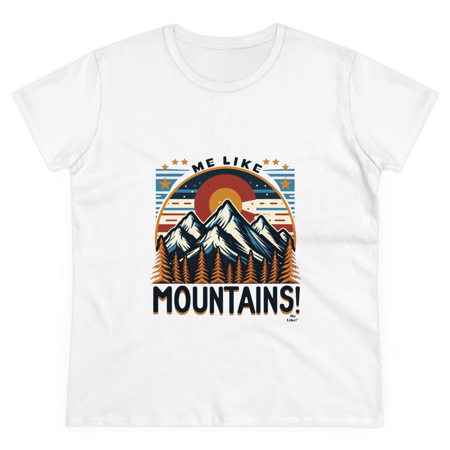 Me Like Mountains! - Women's Heavy Cotton Tee - (Mountains #5)