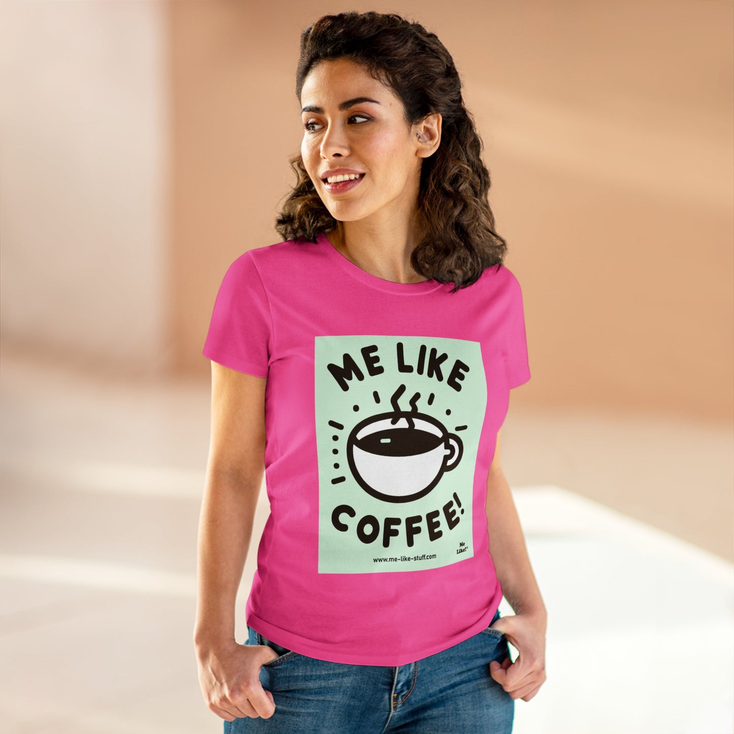 Women's Heavy Cotton Tee - Me Like Coffee! (#2)