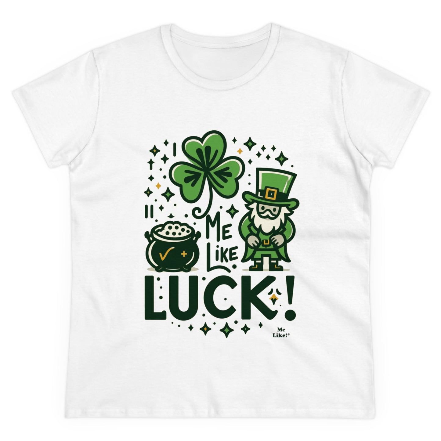 Me Like Luck! - Women's Heavy Cotton Tee - (St. Patrick's Day #4)