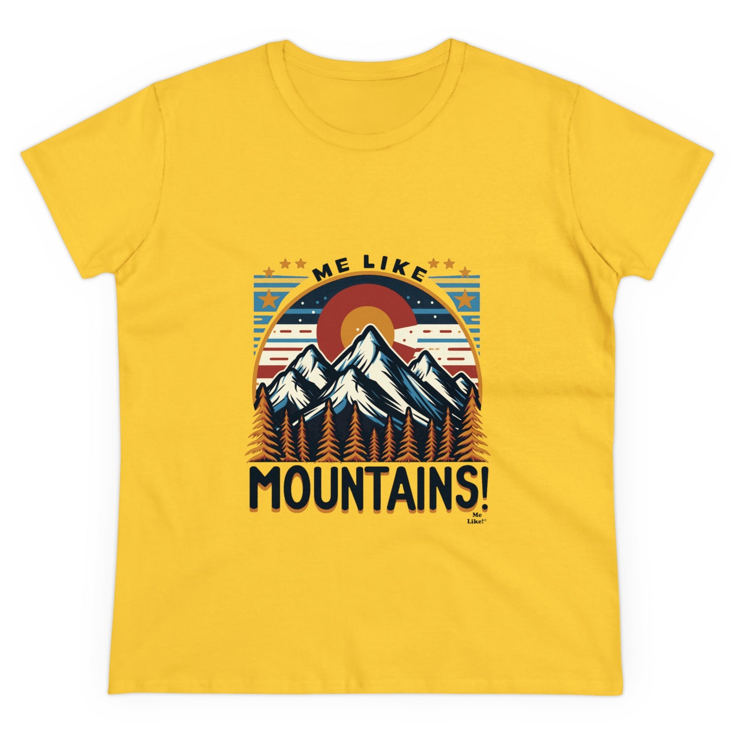 Me Like Mountains! - Women's Heavy Cotton Tee - (Mountains #5)