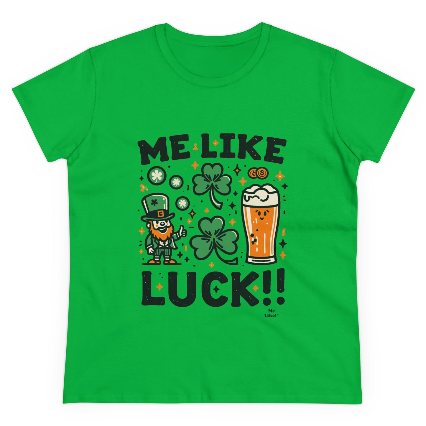 Me Like Luck! - Women's Heavy Cotton Tee - (St. Patrick's Day #3)