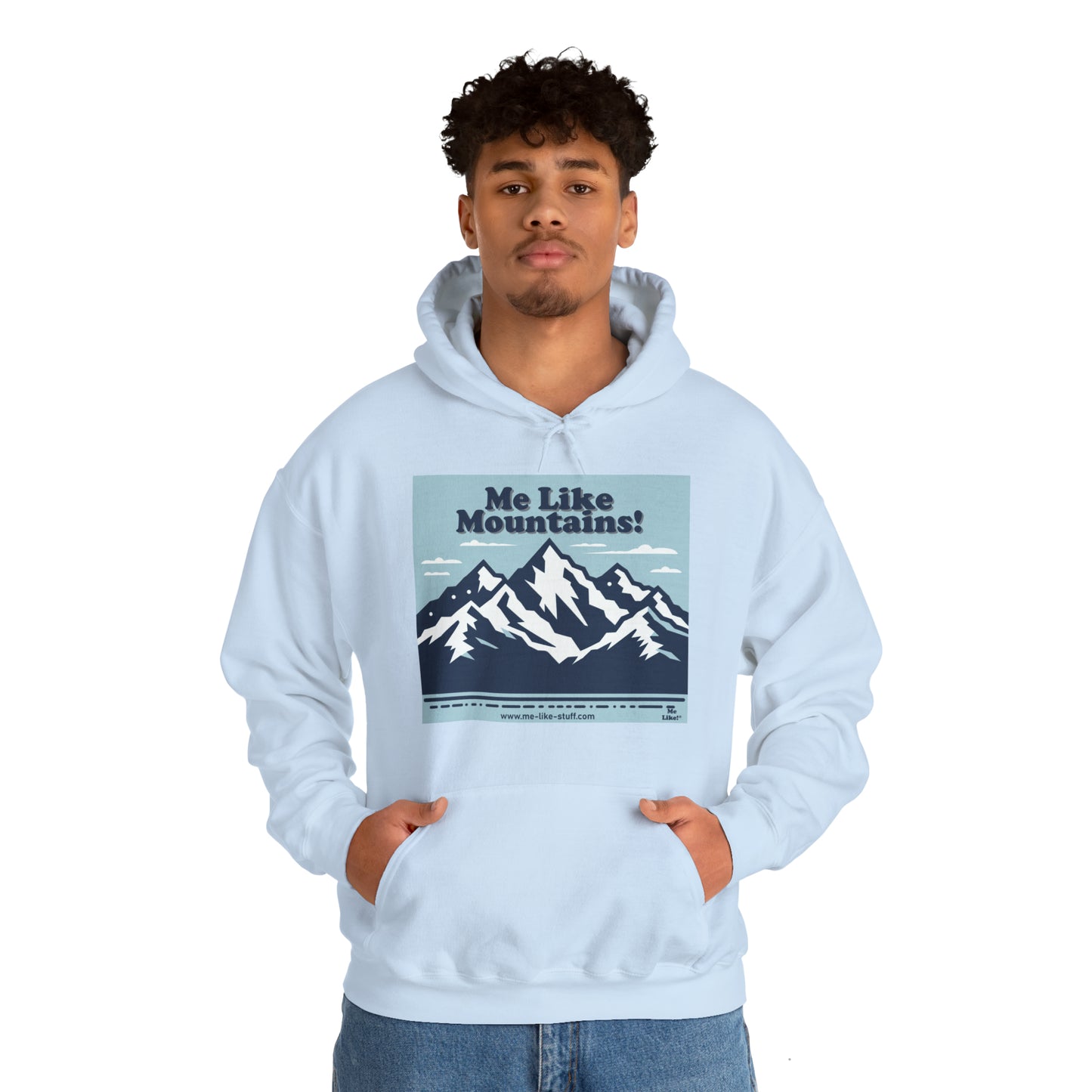 Unisex Heavy Blend™ Hooded Sweatshirt - Me Like Mountains! (#2)