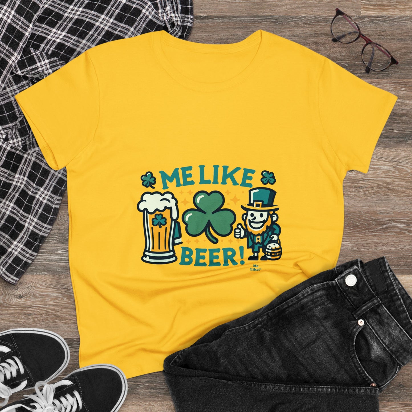 Me Like Beer! - Women's Heavy Cotton Tee - (St. Patrick's Day #1)