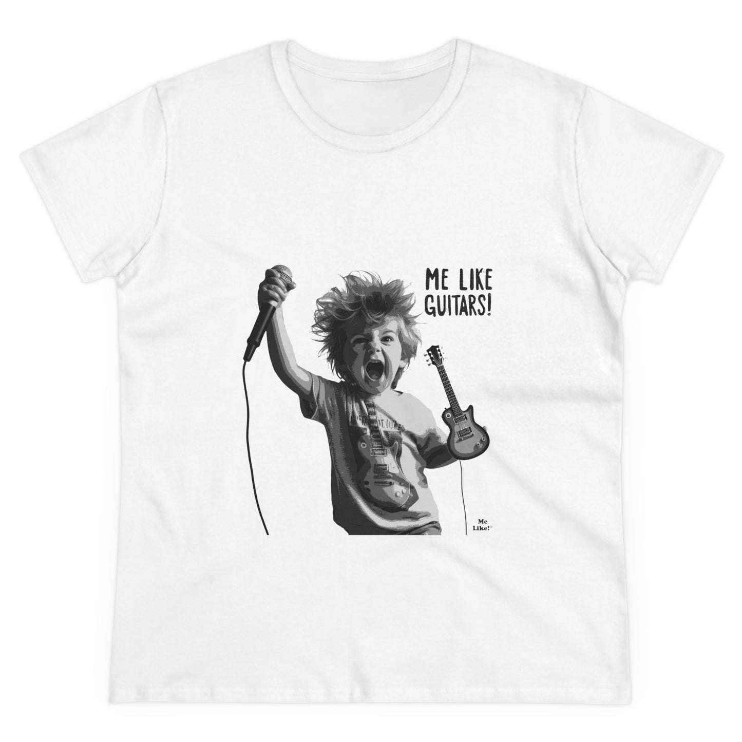 Me Like Guitars! - Women's Cotton Tee - Punk #2