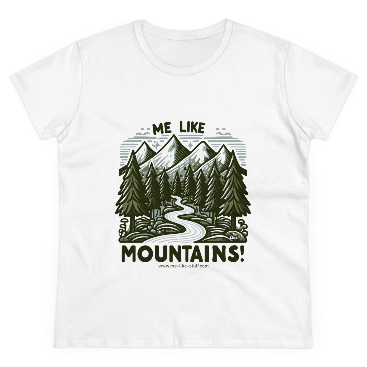 Me Like Mountains! - Women's Heavy Cotton Tee - (#4)