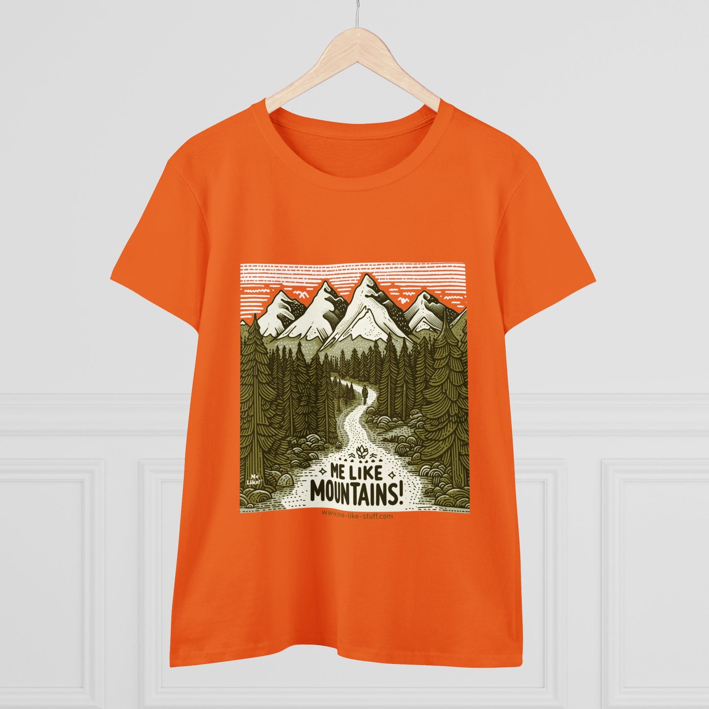 Me Like Mountains! - Women's Heavy Cotton Tee - (#3)