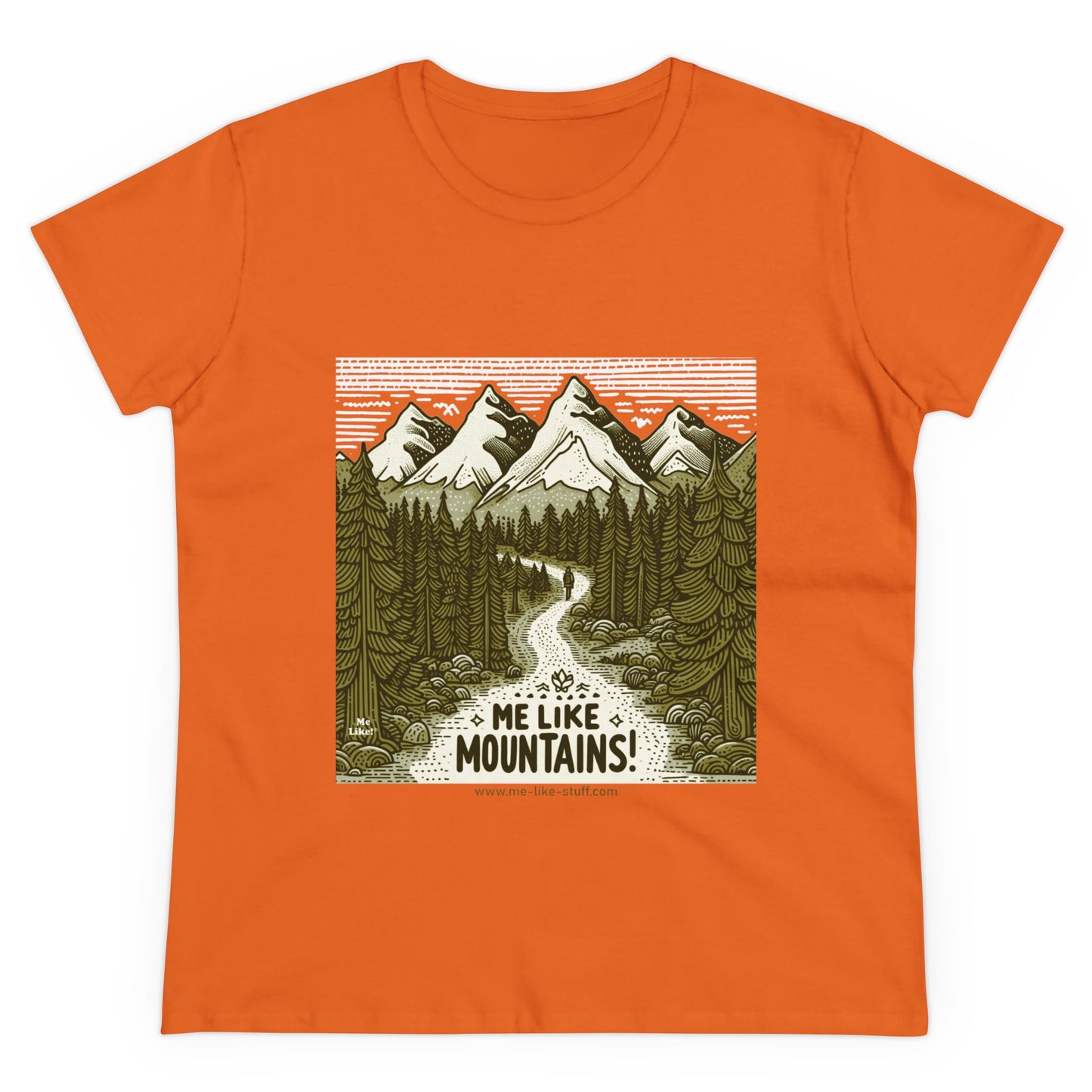 Me Like Mountains! - Women's Heavy Cotton Tee - (#3)