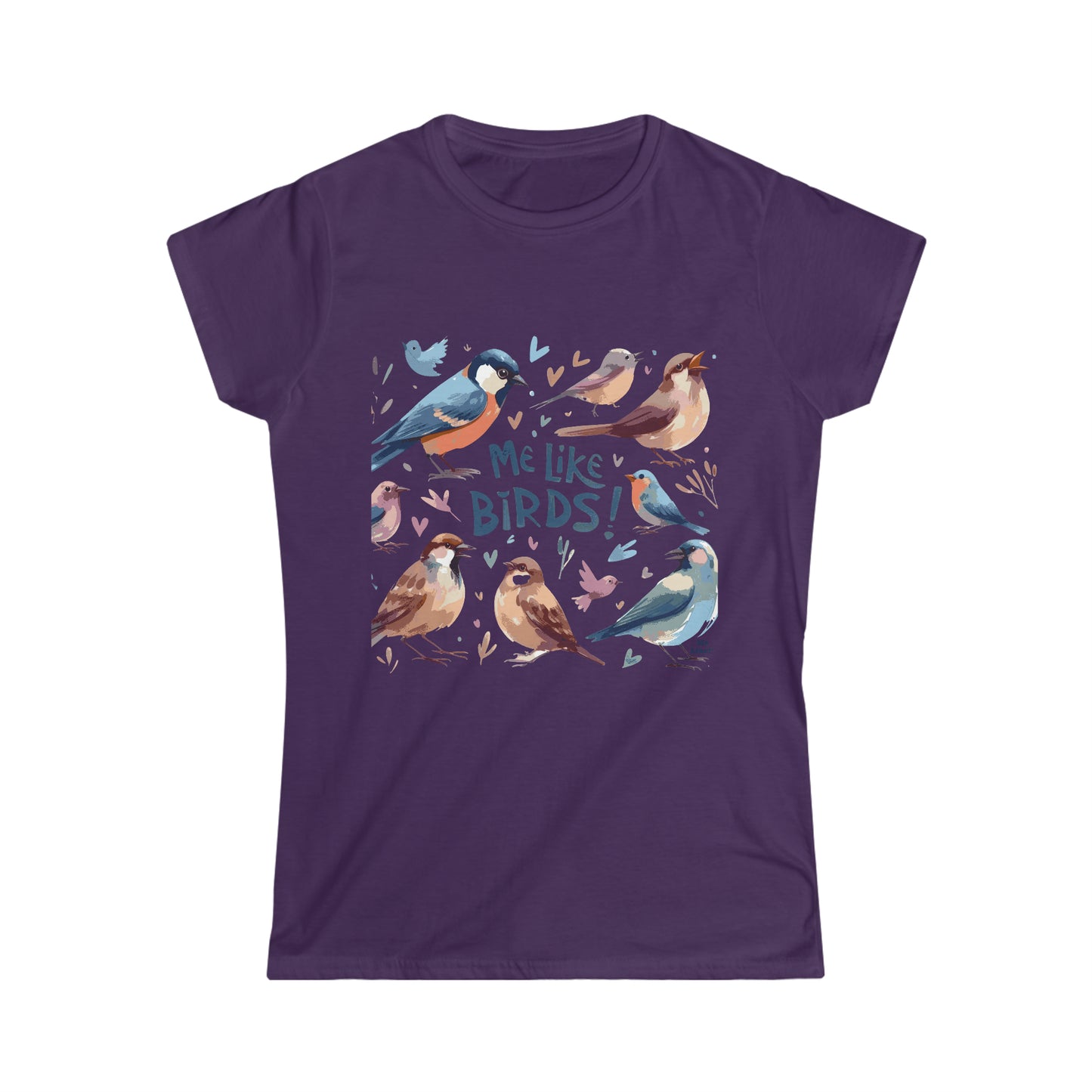 Me Like Birds! - Women's Softstyle Tee -  (Birds #2)