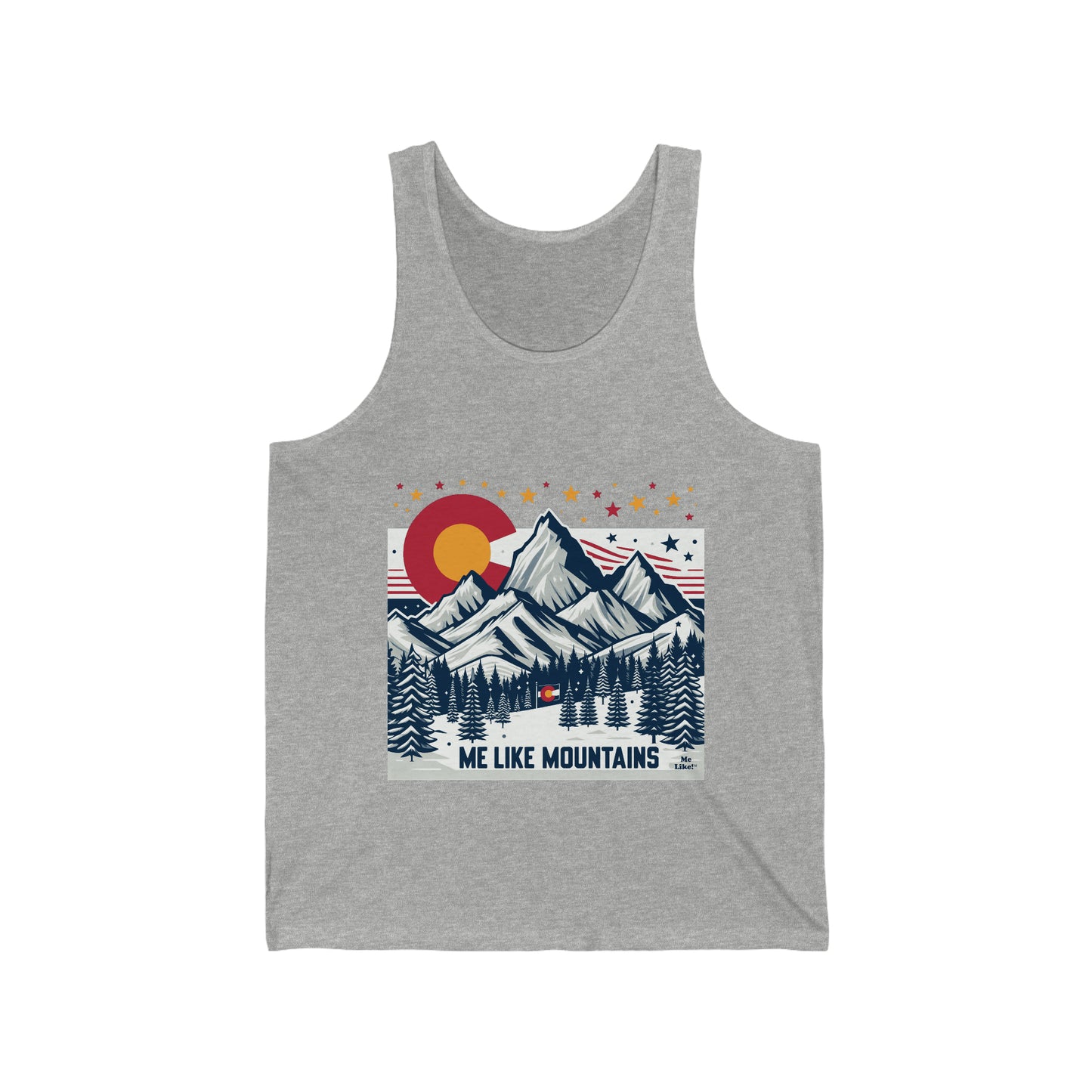 Me Like Mountains! - Unisex Jersey Tank - (Mountains #6)