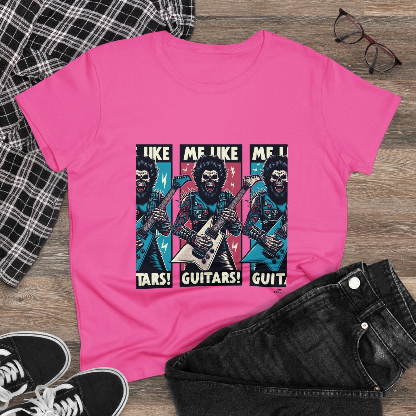 Me Like Guitars! - Women's Cotton Tee - Heavy Metal #3