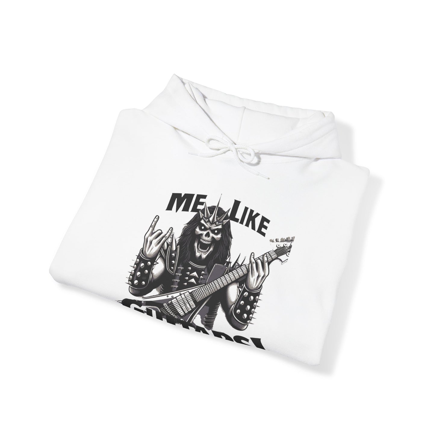 Me Like Guitars! - Unisex Hooded Sweatshirt - Heavy Metal #1