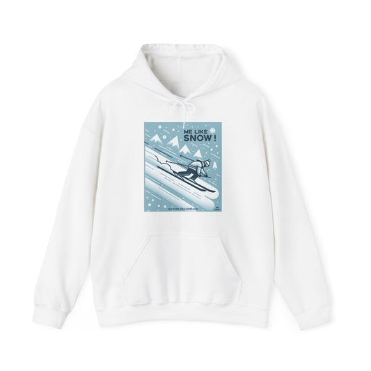 Unisex Heavy Blend™ Hooded Sweatshirt - Me Like Snow! (Ski #2)