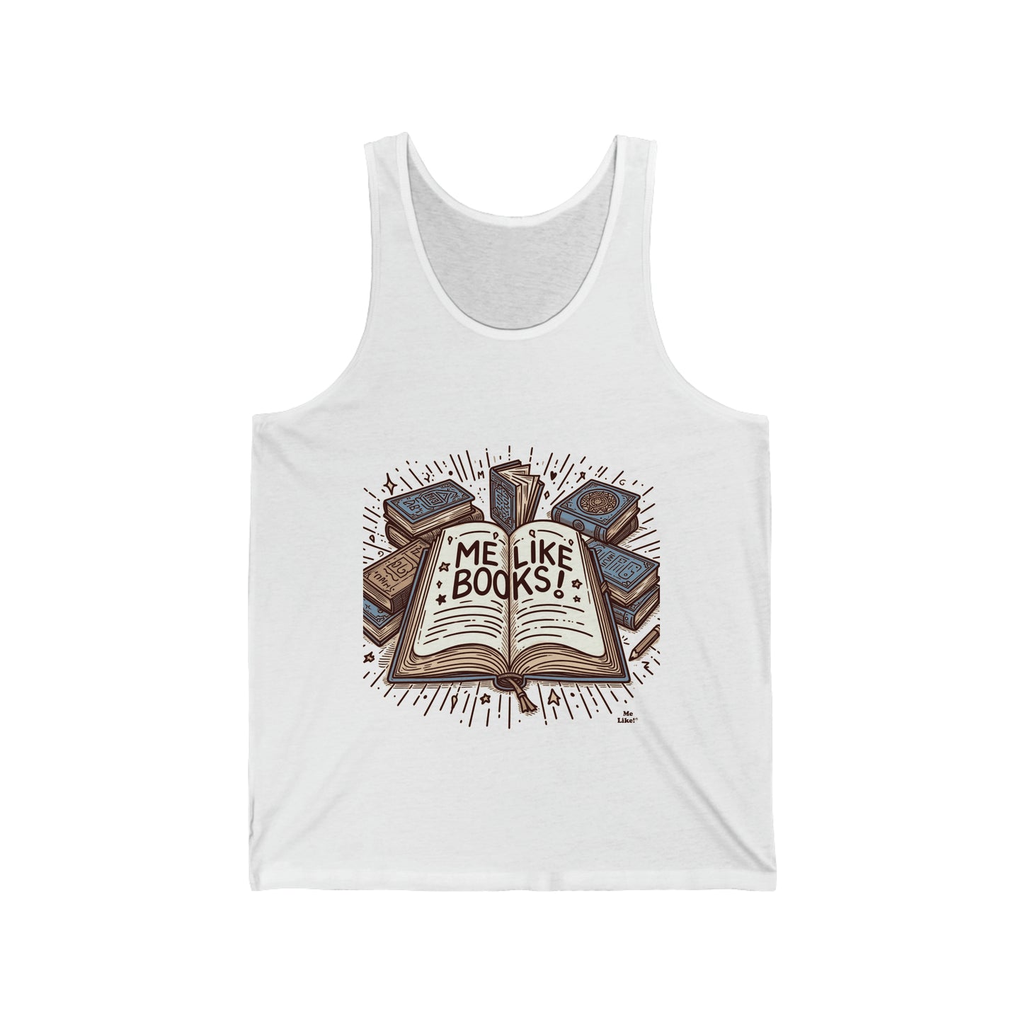 Me Like Books! - Unisex Jersey Tank - (Books #1)