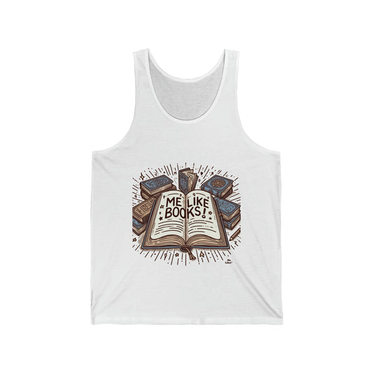 Me Like Books! - Unisex Jersey Tank - (Books #1)