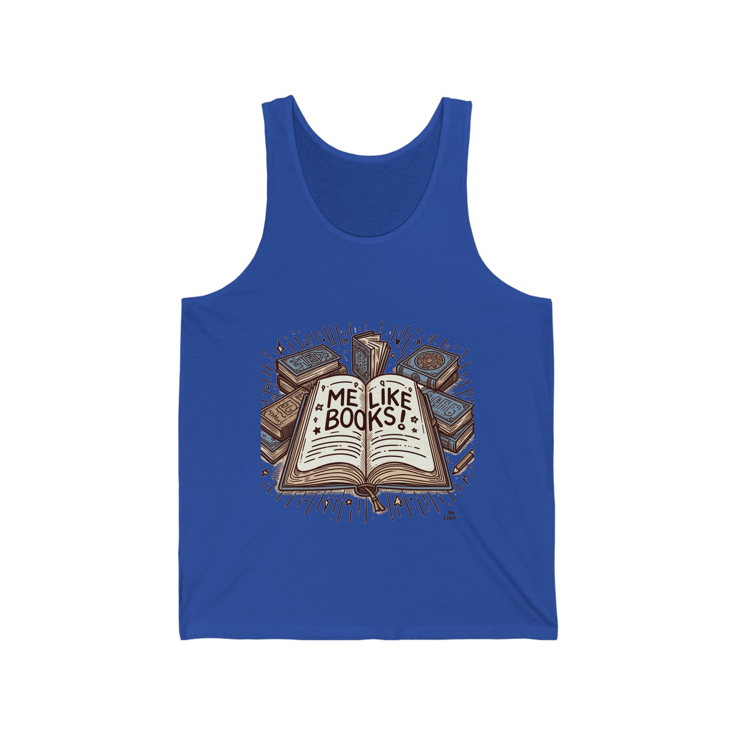 Me Like Books! - Unisex Jersey Tank - (Books #1)