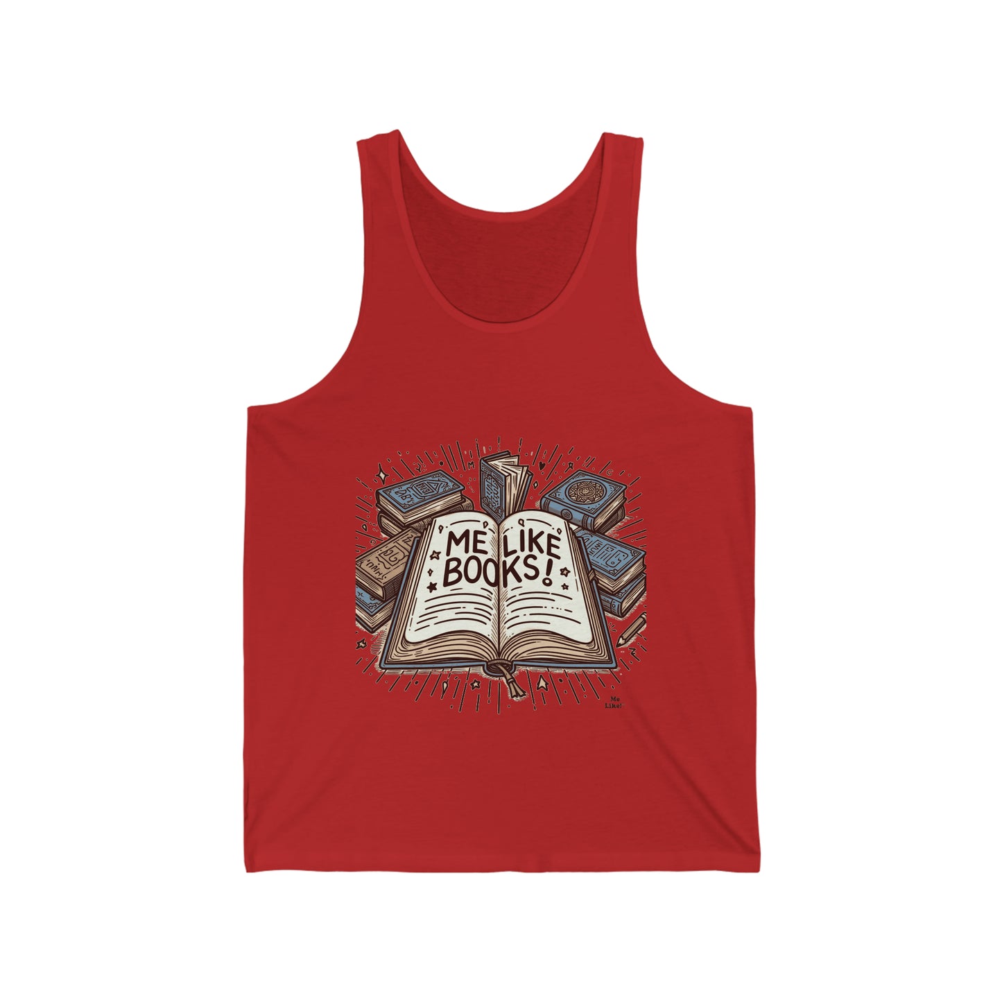 Me Like Books! - Unisex Jersey Tank - (Books #1)