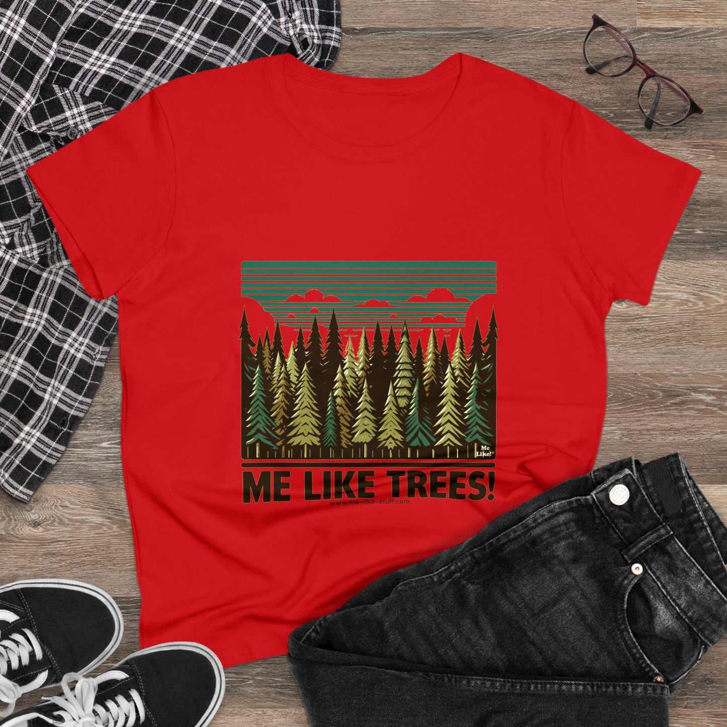 Women's Heavy Cotton Tee - Me Like Trees! (#5)