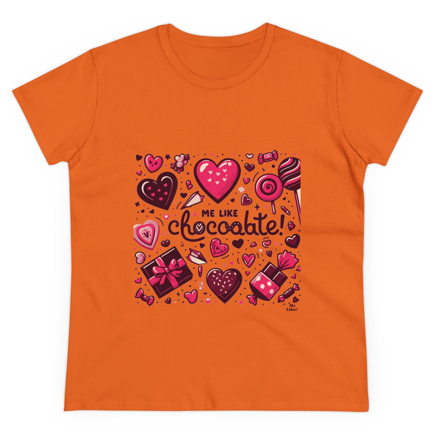 Me Like Chocolate! - Women's Heavy Cotton Tee - (Chocolate #1)