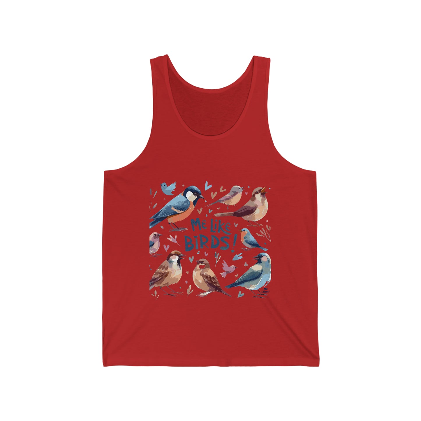 Me Like Birds! - Unisex Jersey Tank - (Birds #2)