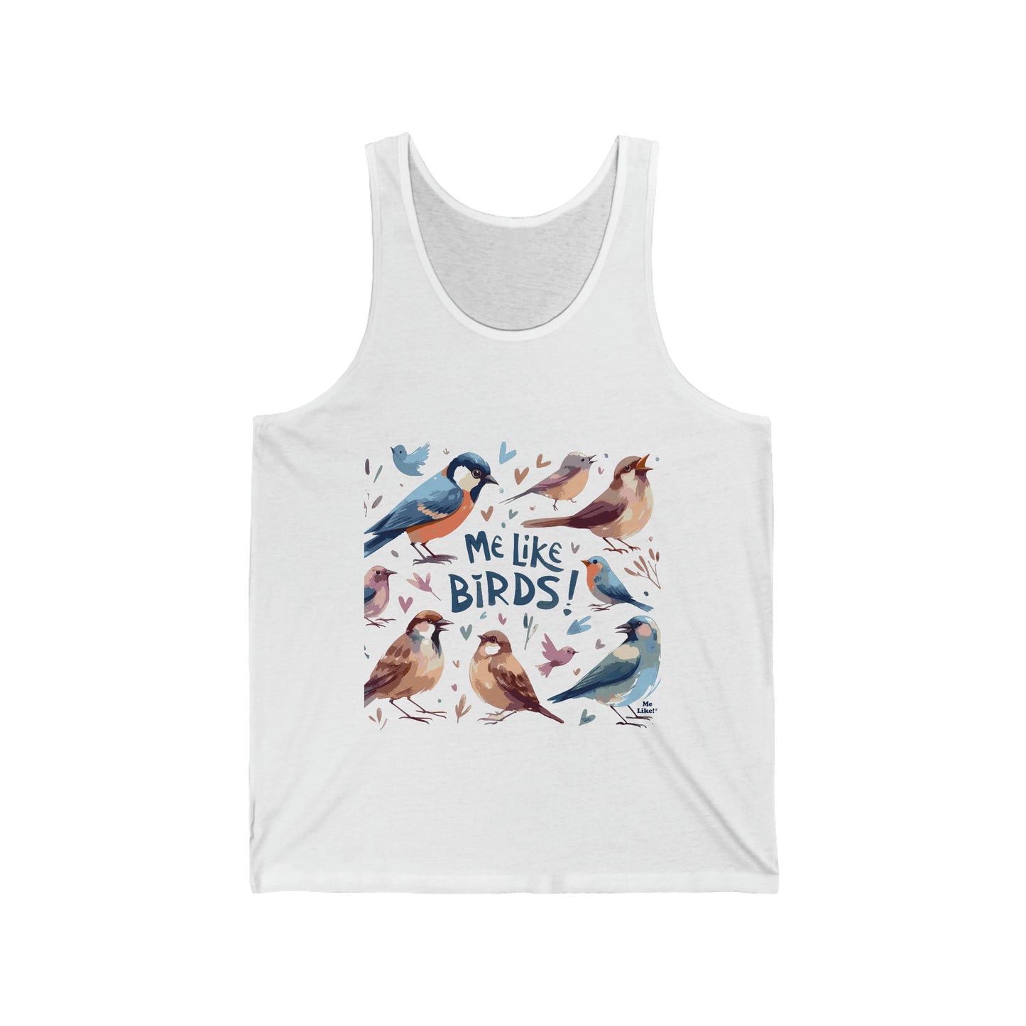 Me Like Birds! - Unisex Jersey Tank - (Birds #2)