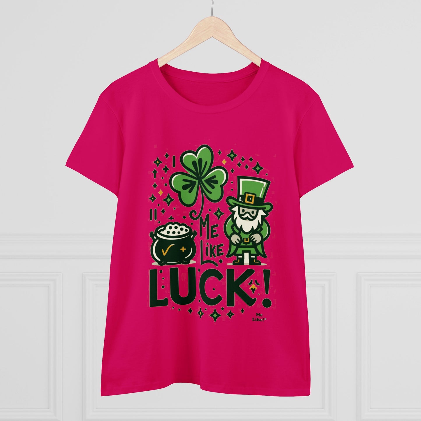 Me Like Luck! - Women's Heavy Cotton Tee - (St. Patrick's Day #4)