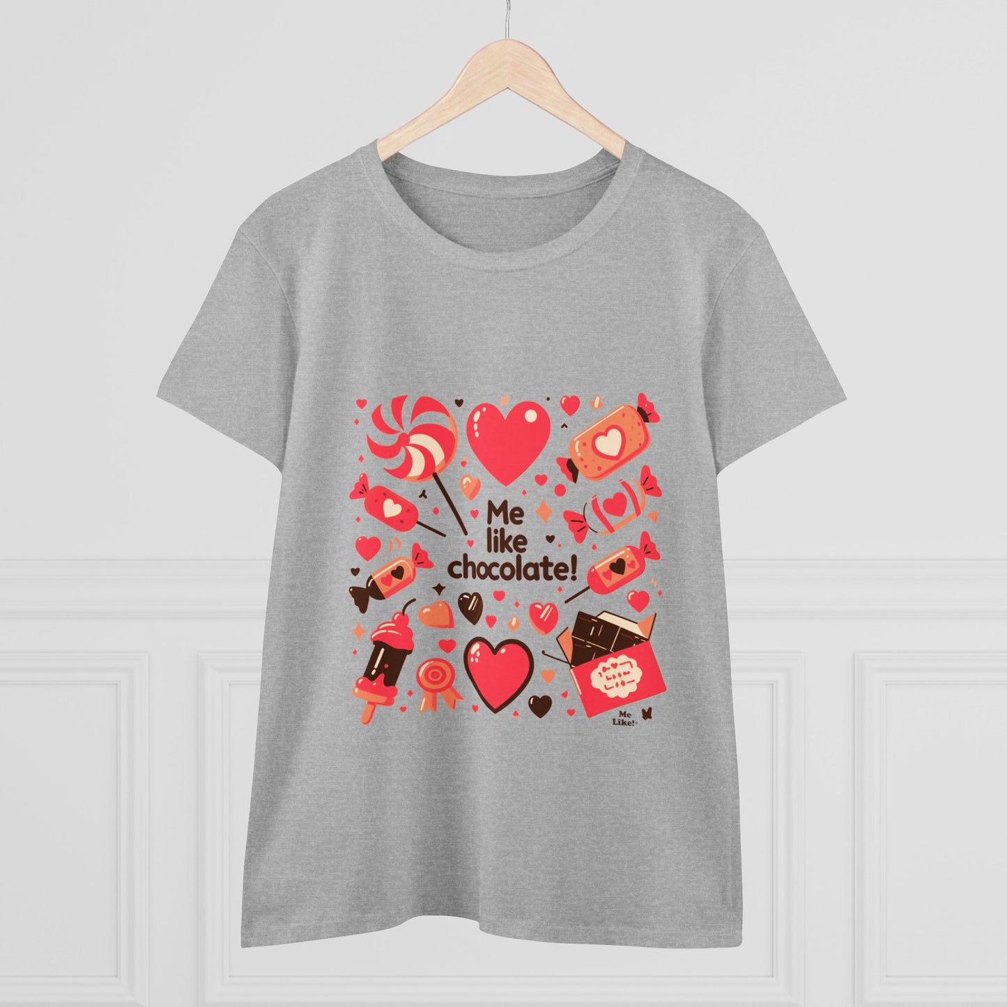 Me Like Chocolate! - Women's Heavy Cotton Tee - (Chocolate #2)