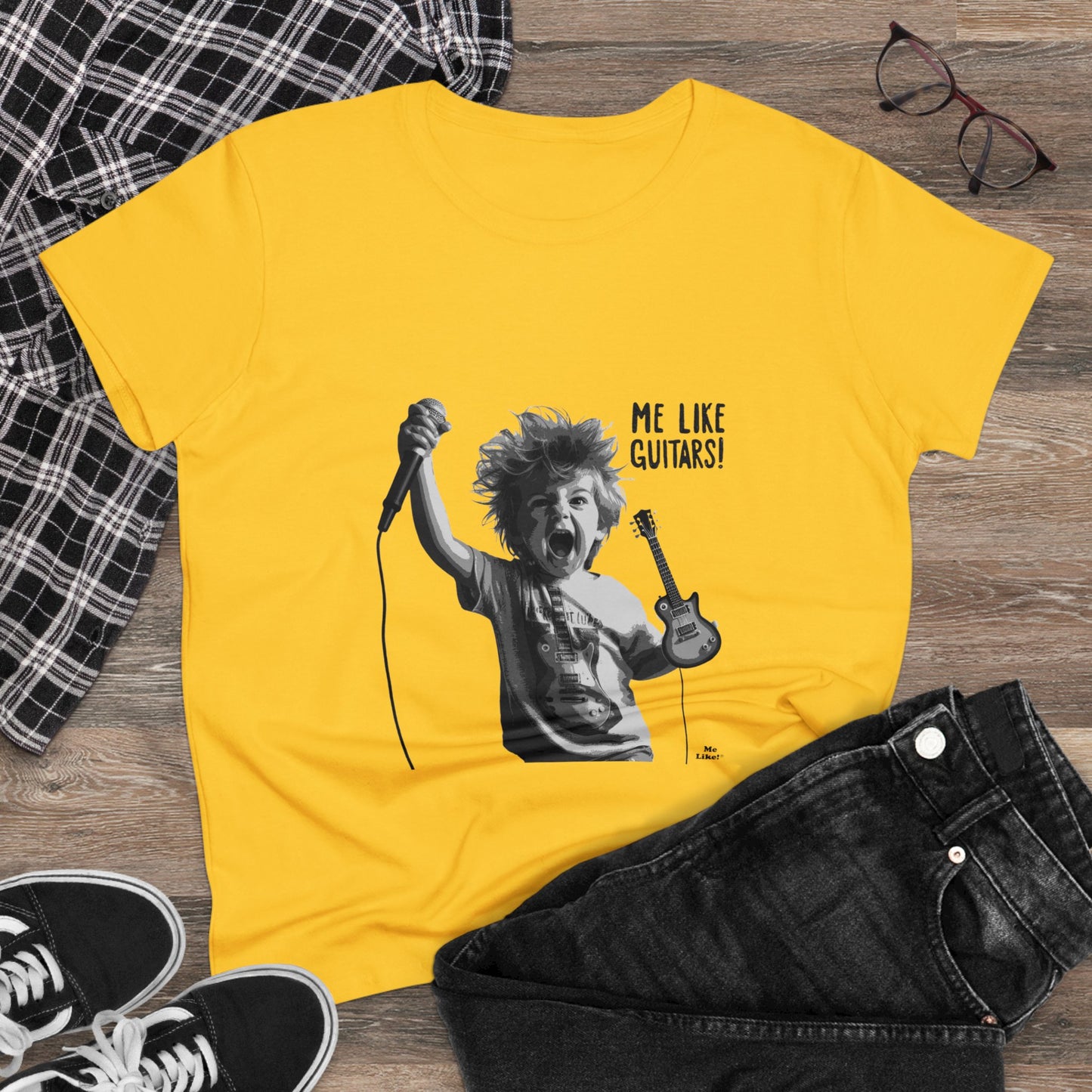 Me Like Guitars! - Women's Cotton Tee - Punk #2